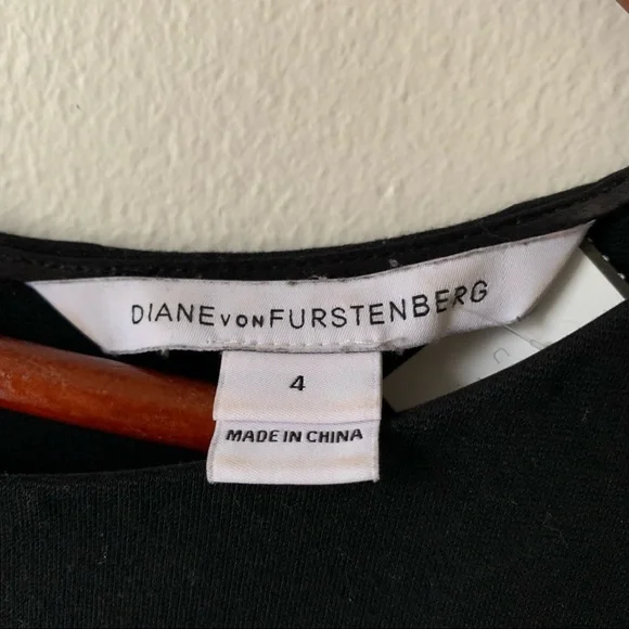 Diane Von Furstenberg DVF Serefina Little Black Dress Ruffle Hem 4 - Picture 6 of 11